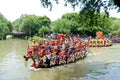 Hangzhou xixi wetland Dragon boat race,in China Royalty Free Stock Photo